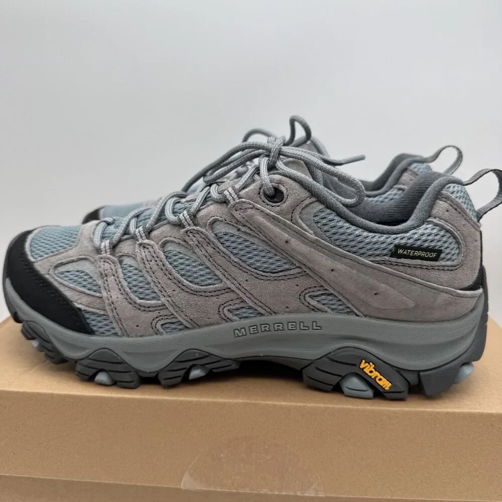 Merrell MOAB 3 WP Women's  Waterproof Hiking Shoes Altitude (Grey/Blue) Size 10